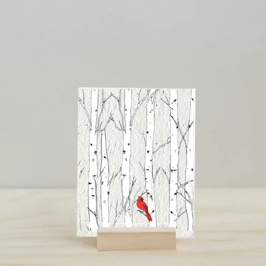 "Winter Cardinal" Plantable Seed Greeting Card - The Localist