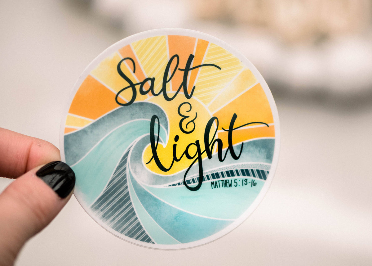 Salt Company Sticker Salt & Light Circle Vinyl Sticker, 3x3 in – The Localist