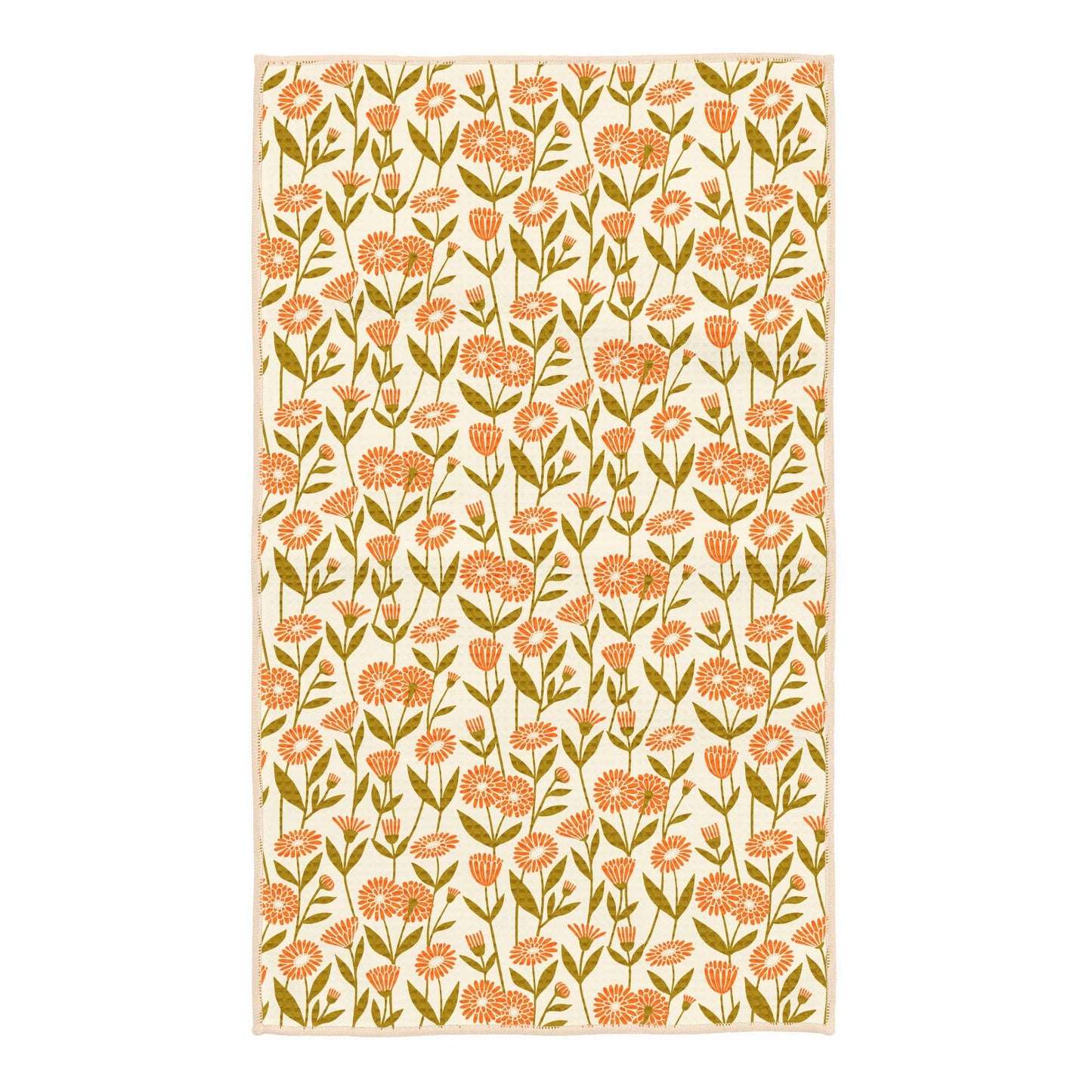 Kitchen Tea Towel Quick Dry-Calendula Flowers