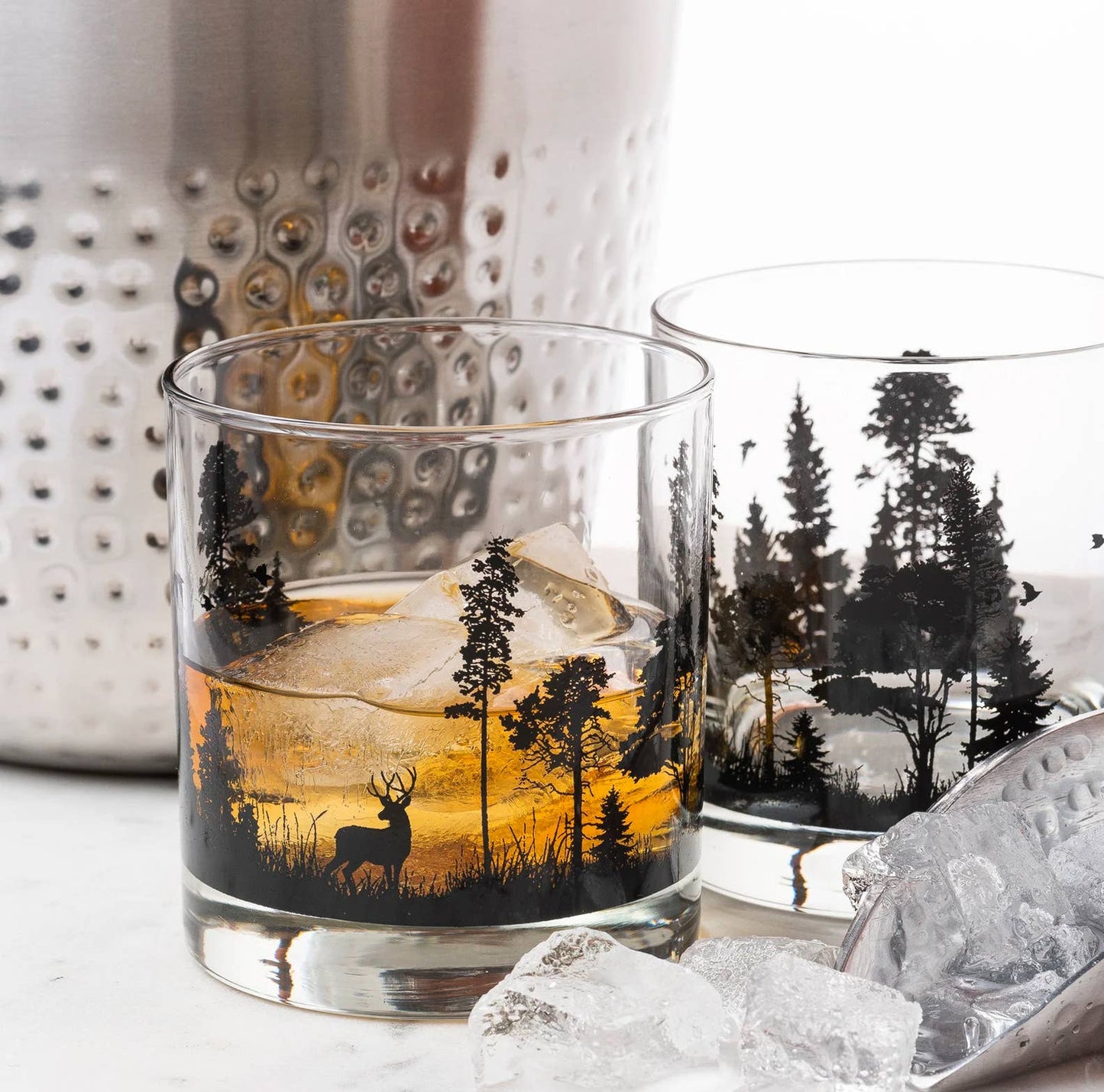 Forest Animals Whiskey Glasses
