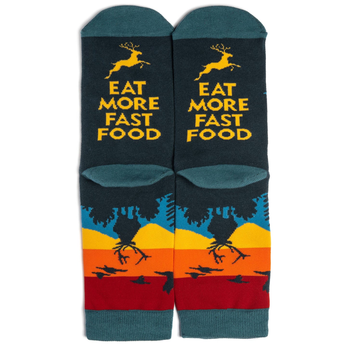 Eat More Fast Food Hunting Socks