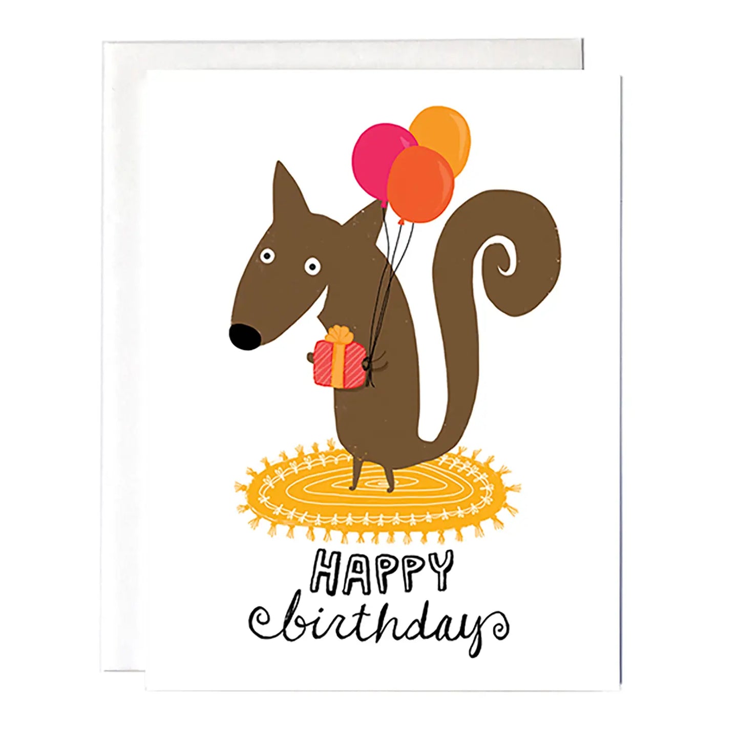 "Happy Birthday" Squirrel Greeting Card