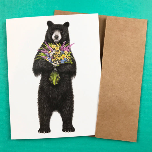 "Flower Bear" Greeting Card