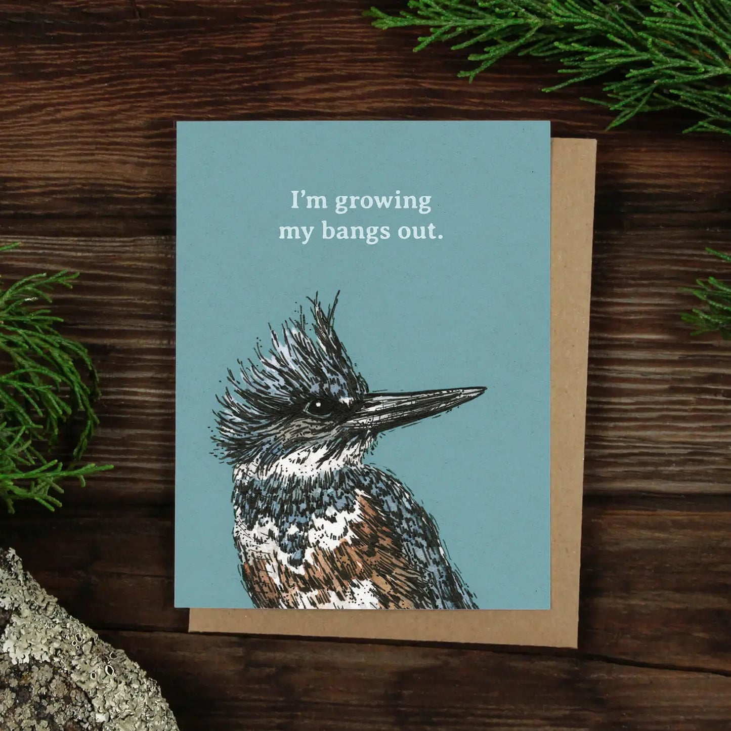 "Growing My Bangs Out" Funny Greeting Card