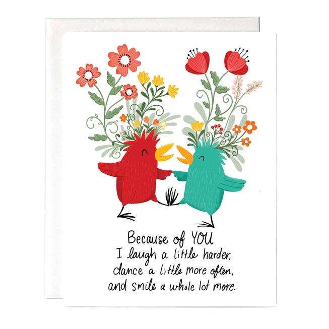 Birds and Plants Friendship Card