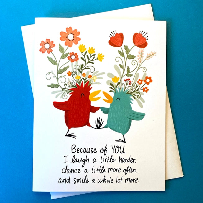 Birds and Plants Friendship Card