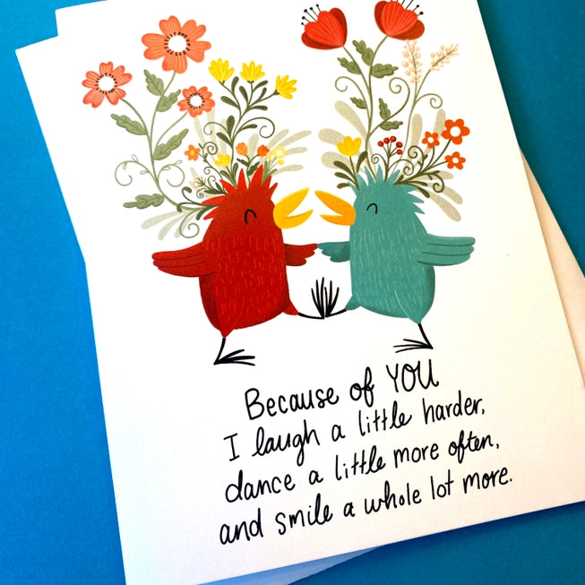 Birds and Plants Friendship Card