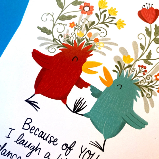 Birds and Plants Friendship Card