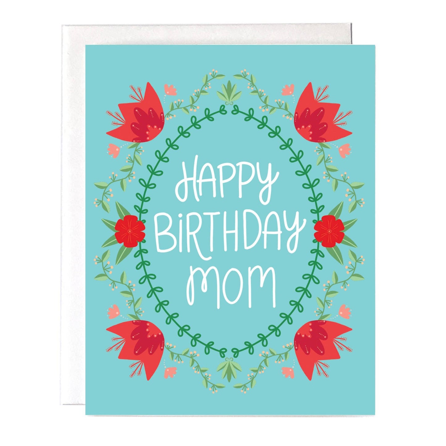 Mom Flowers Birthday Card