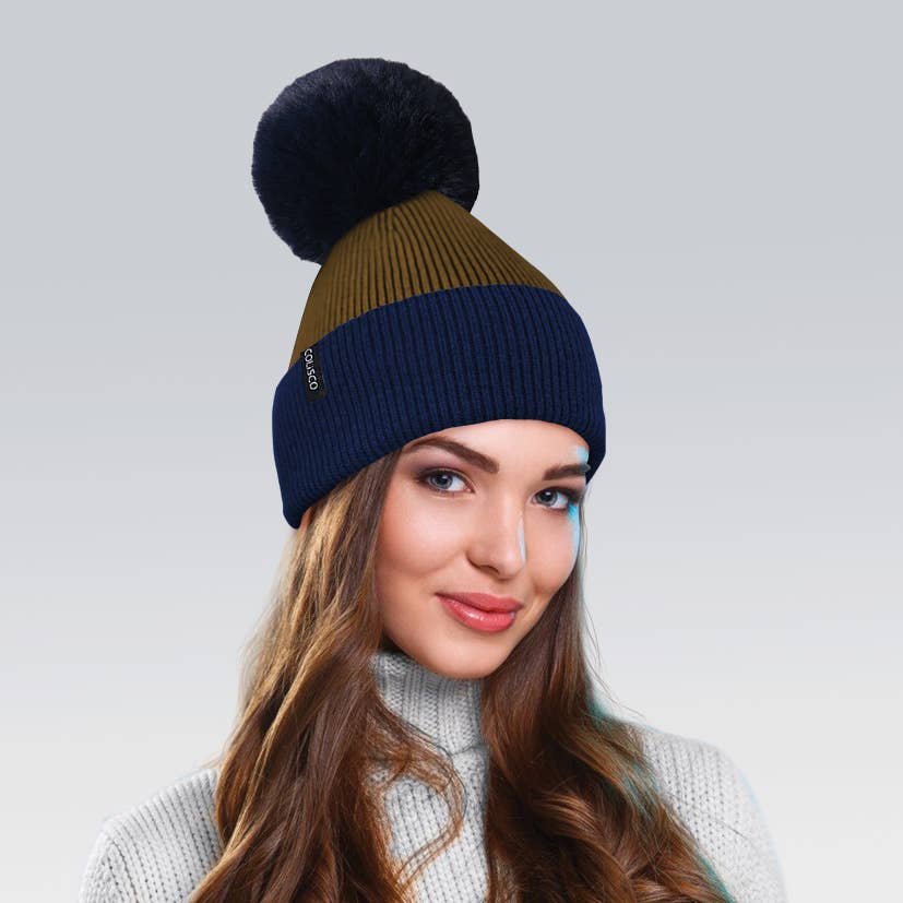 Pom Pom Beanie Hat, Soft Warm Winter Beanies for Women