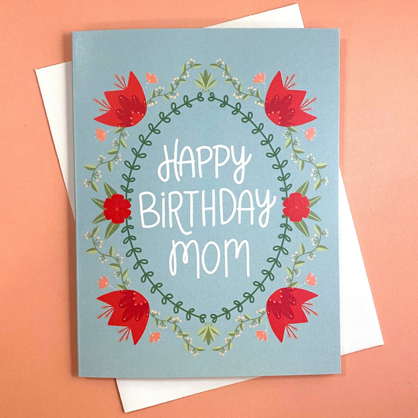 Mom Flowers Birthday Card