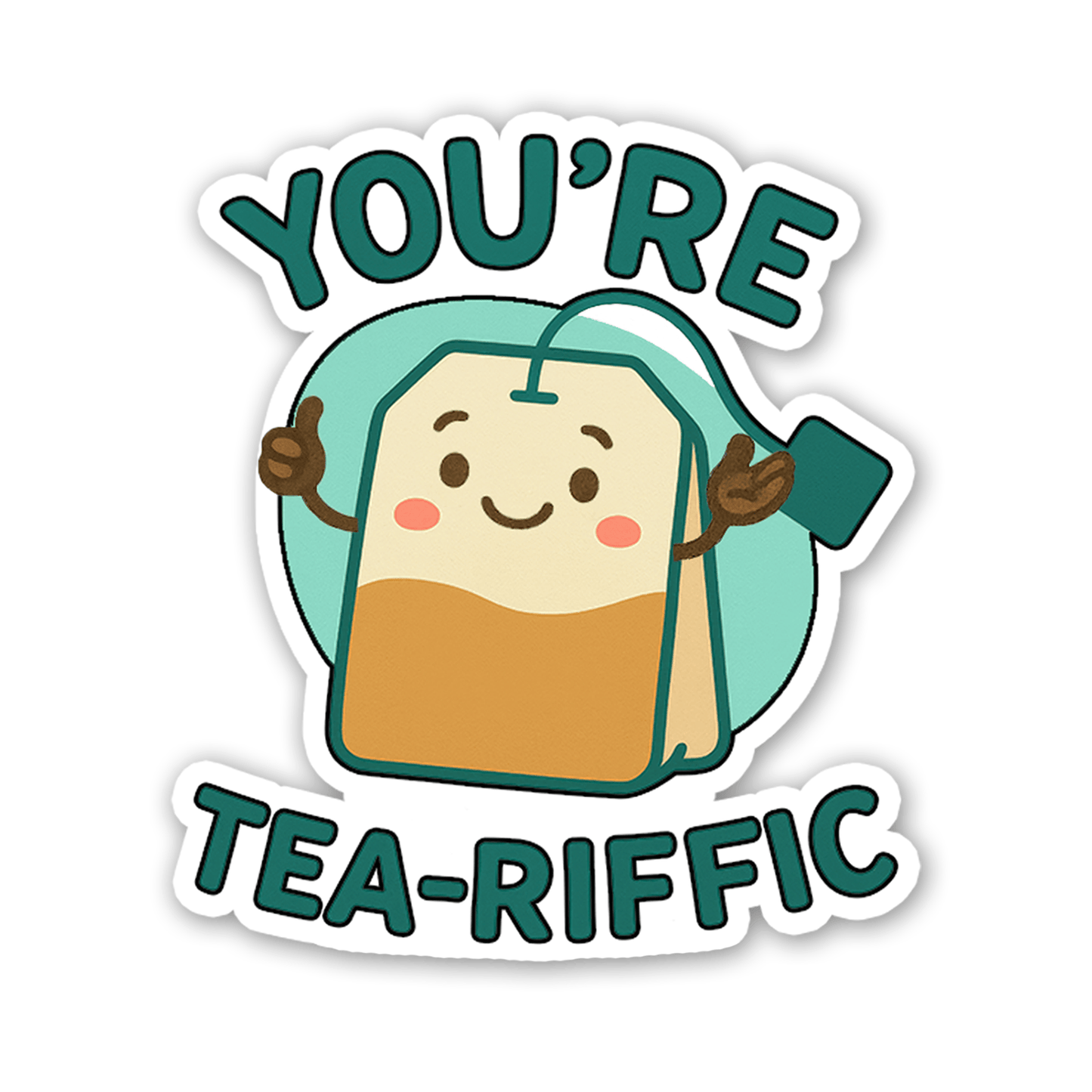 Tea-Riffic Sticker