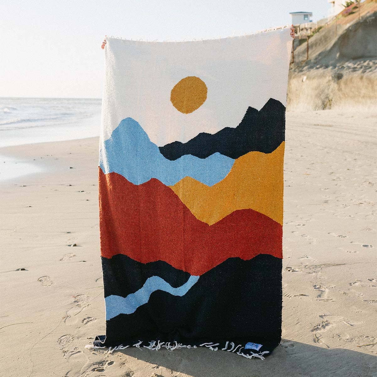 Handwoven Throw Blanket-Mountains