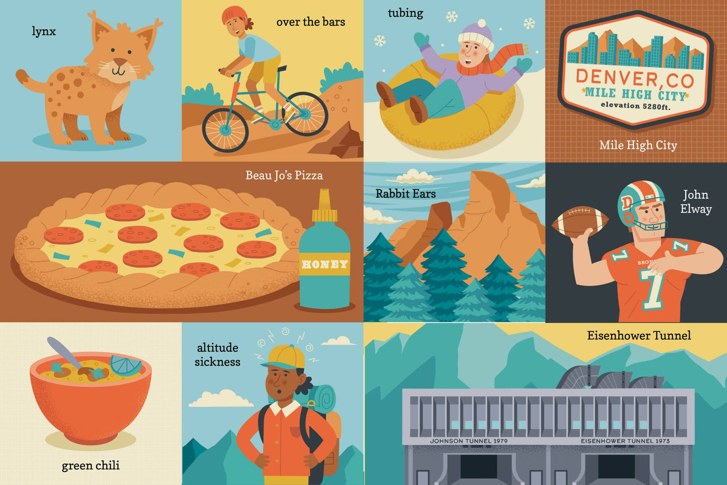 100 First Words for Little Coloradans Board Book