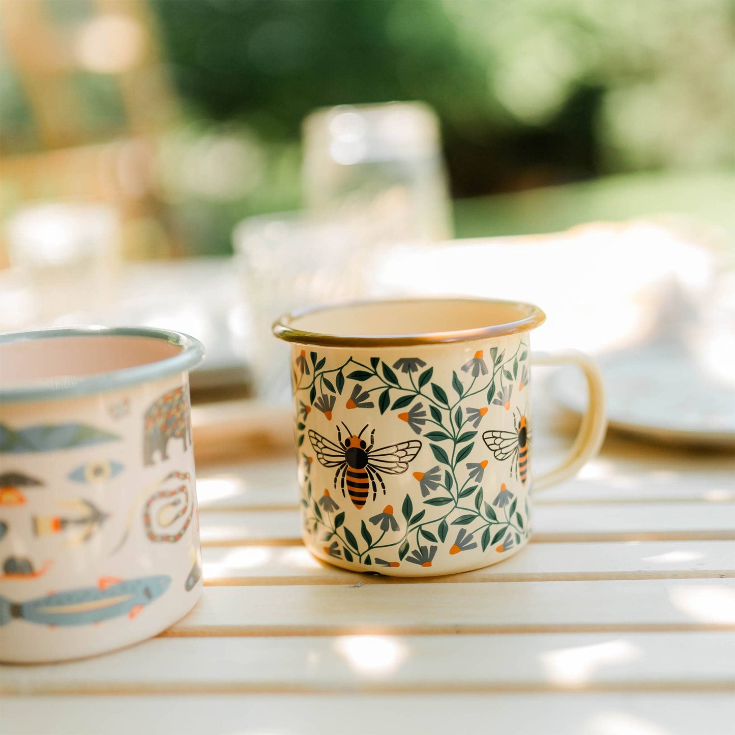 Enamel 16oz Coffee & Camp Mug-Honeybee