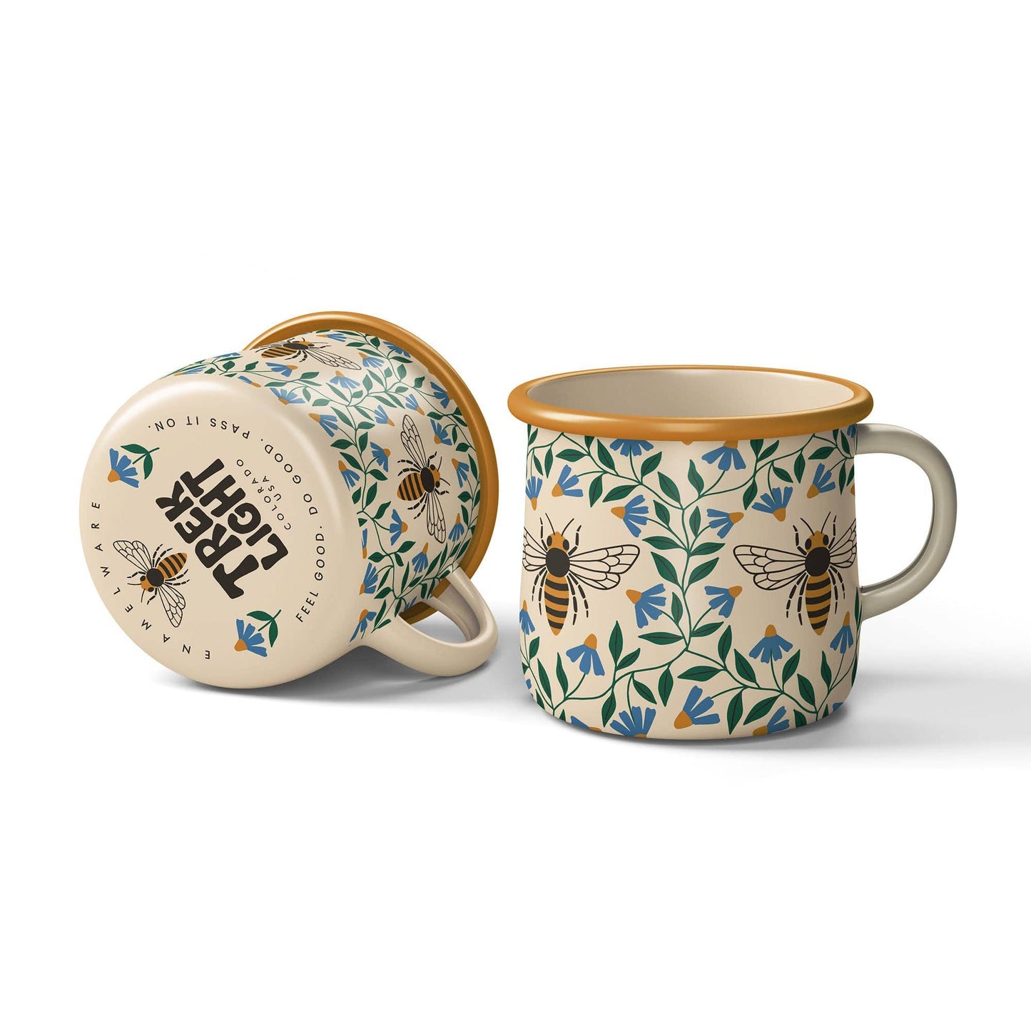 Enamel 16oz Coffee & Camp Mug-Honeybee