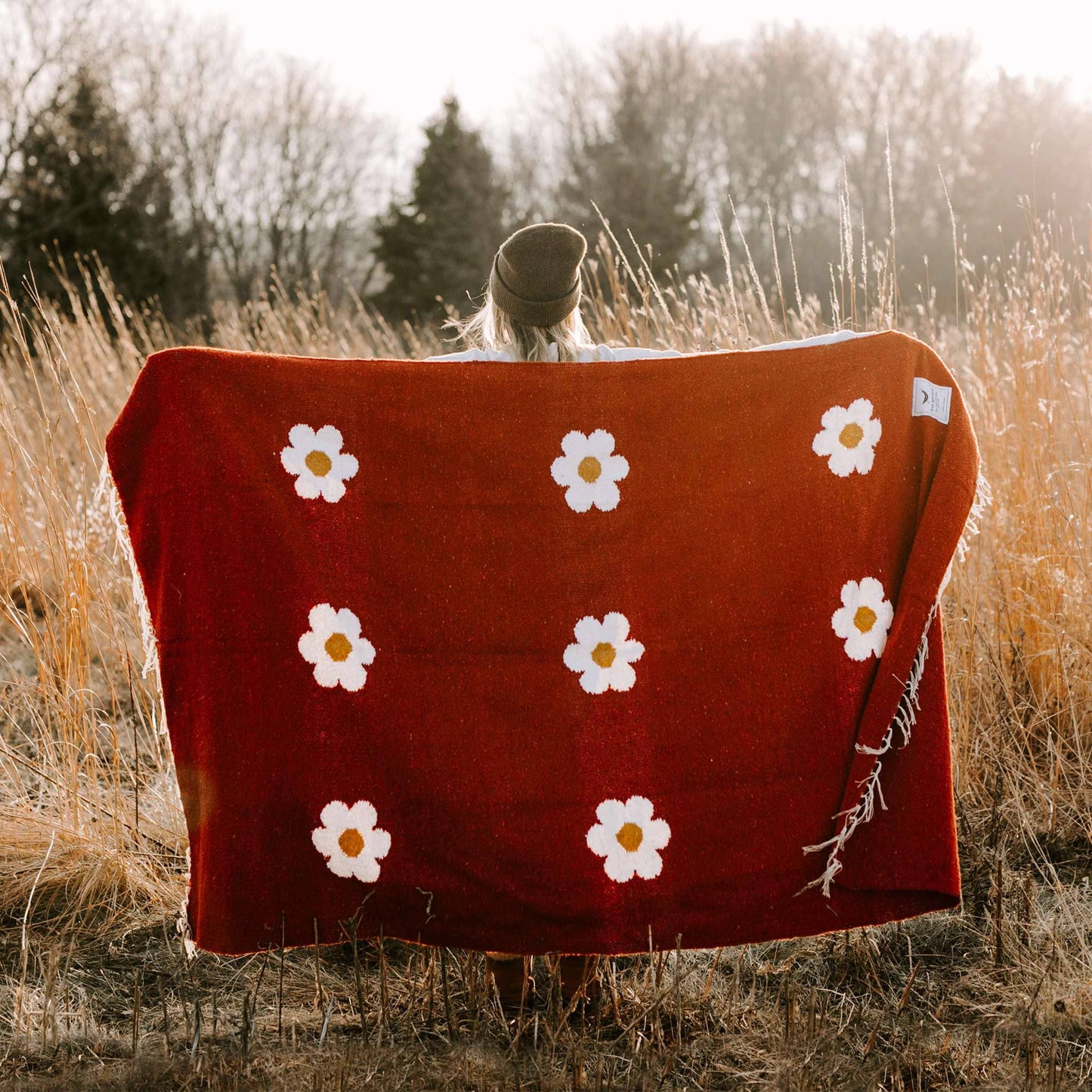 Handwoven Throw Blanket-Lazy Daisy