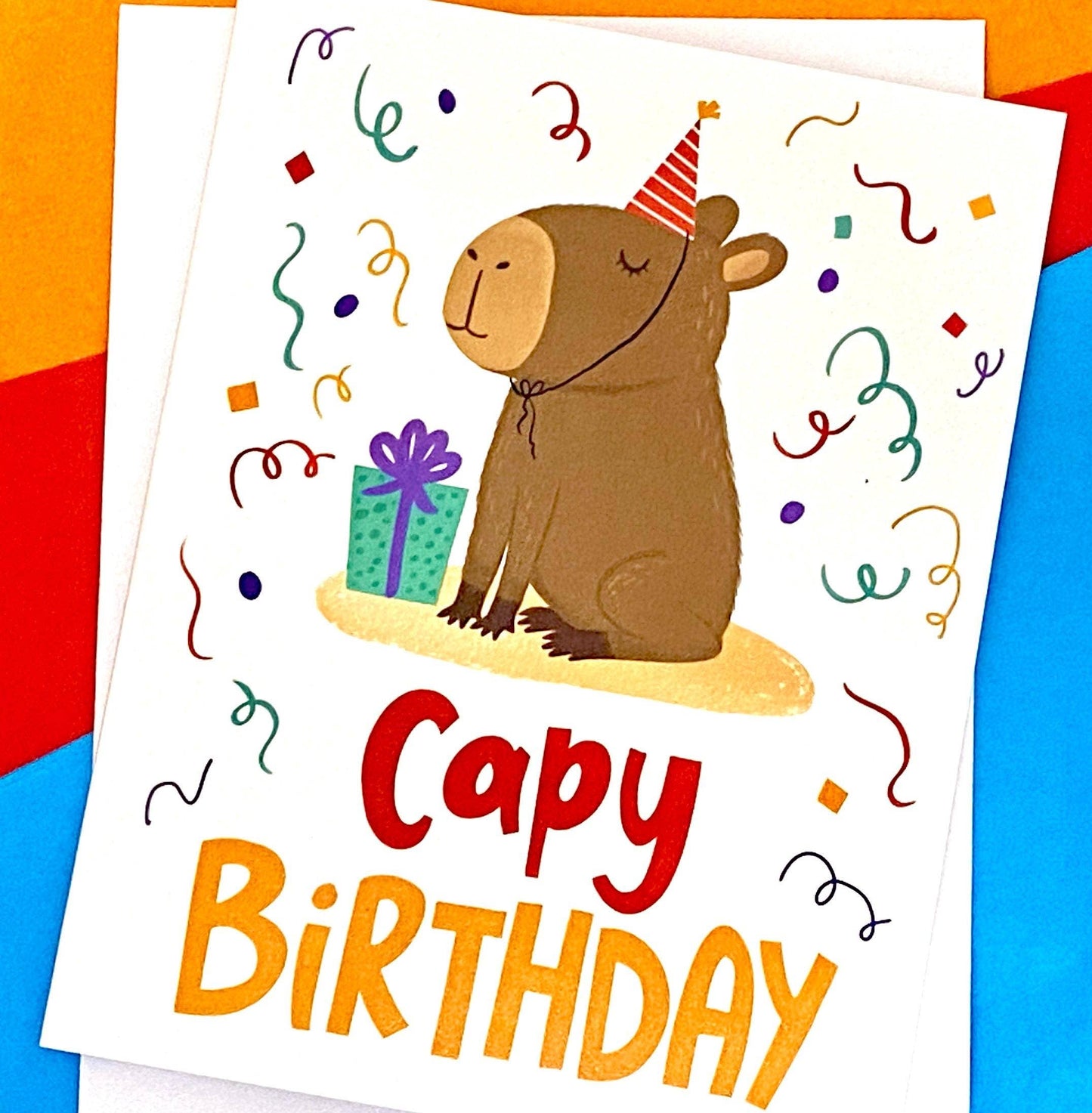 Capybara Birthday Card