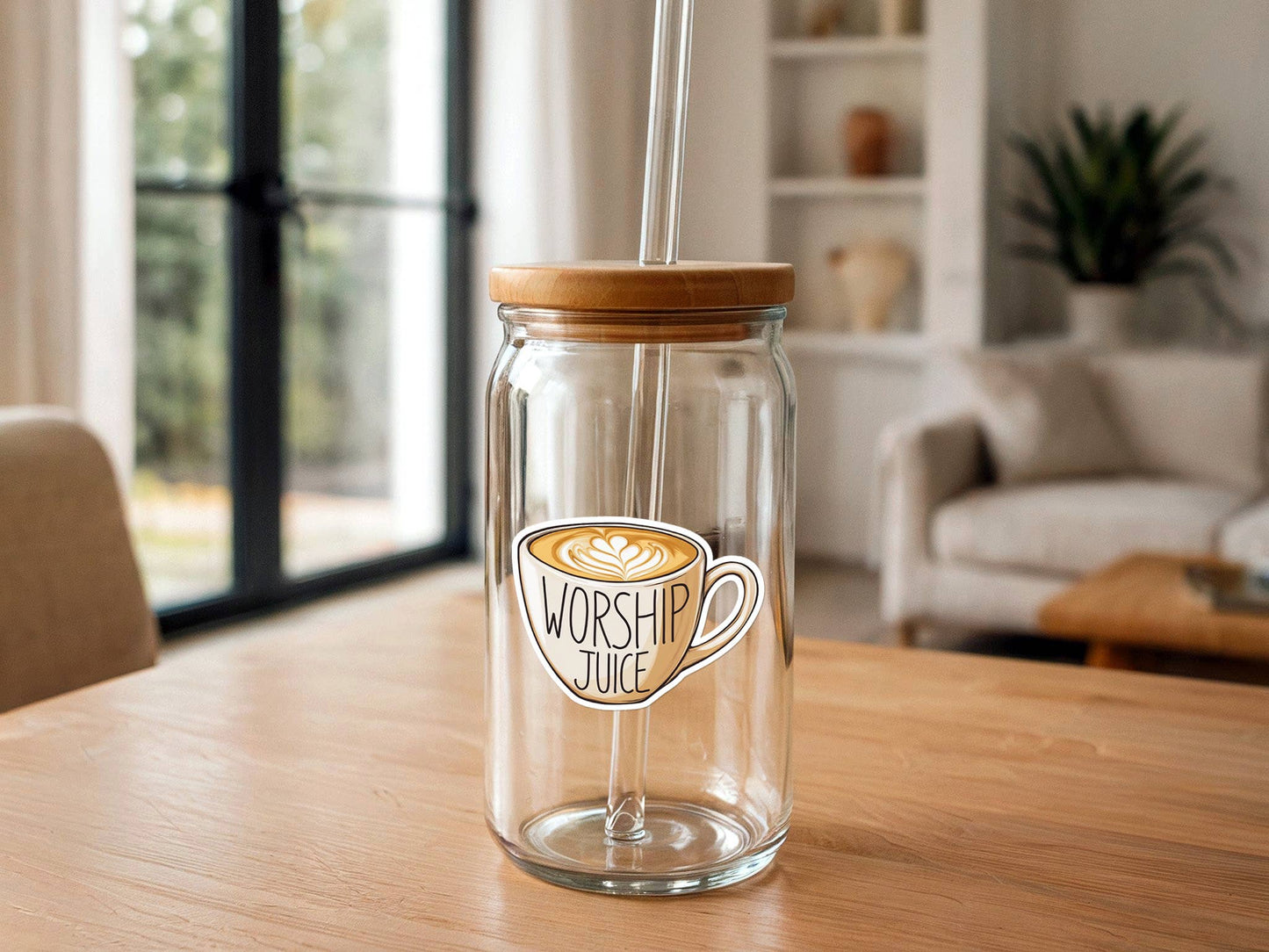 Worship Juice | Christian Sticker | Coffee Lover