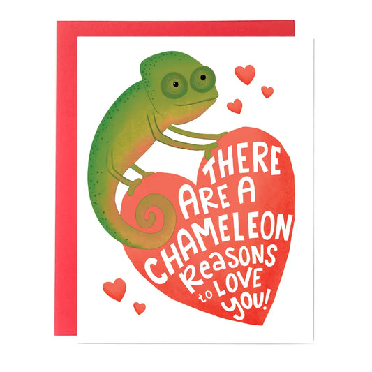 "There Are a Chameleon Reasons to Love You" Greeting Card