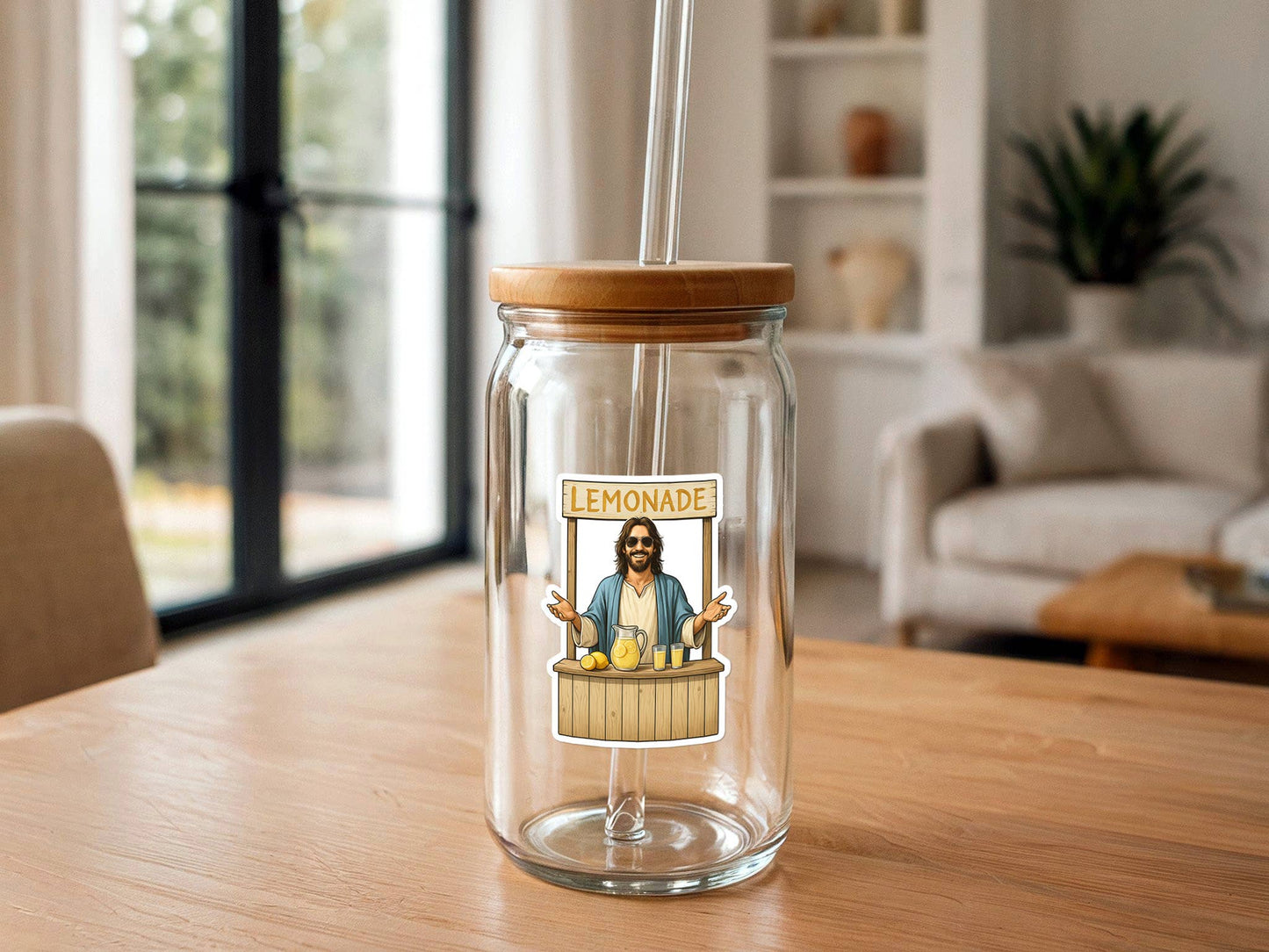 Jesus Making Lemonade | Christian Sticker | Lemonade Stand