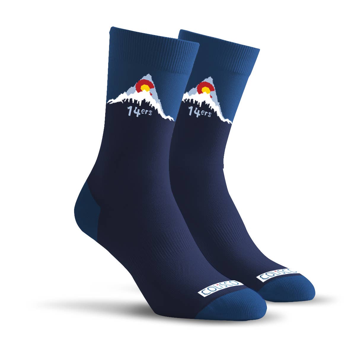 COLISCO Unisex Crew Socks - Colorado 14'ers