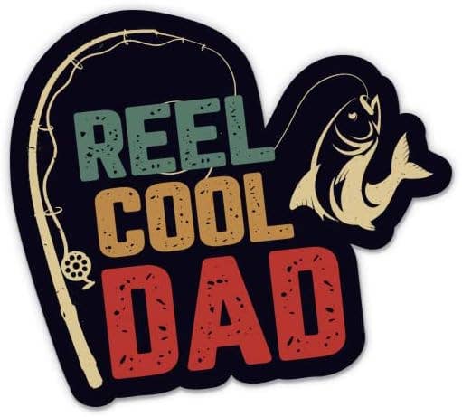 Reel Cool Dad Fishing Sticker