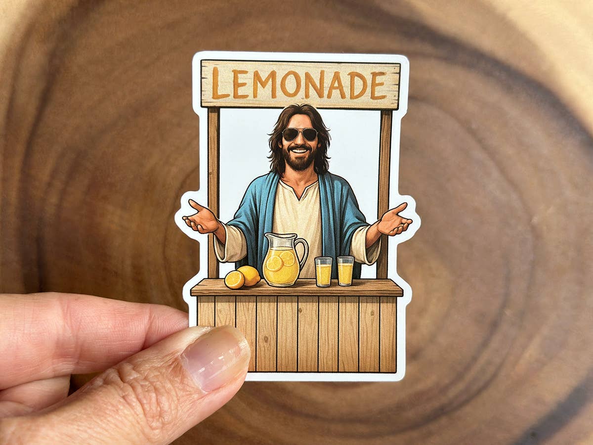 Jesus Making Lemonade | Christian Sticker | Lemonade Stand