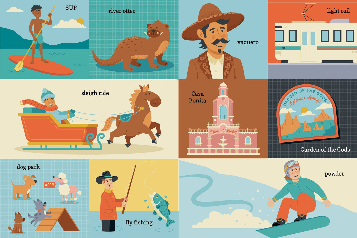 100 First Words for Little Coloradans Board Book