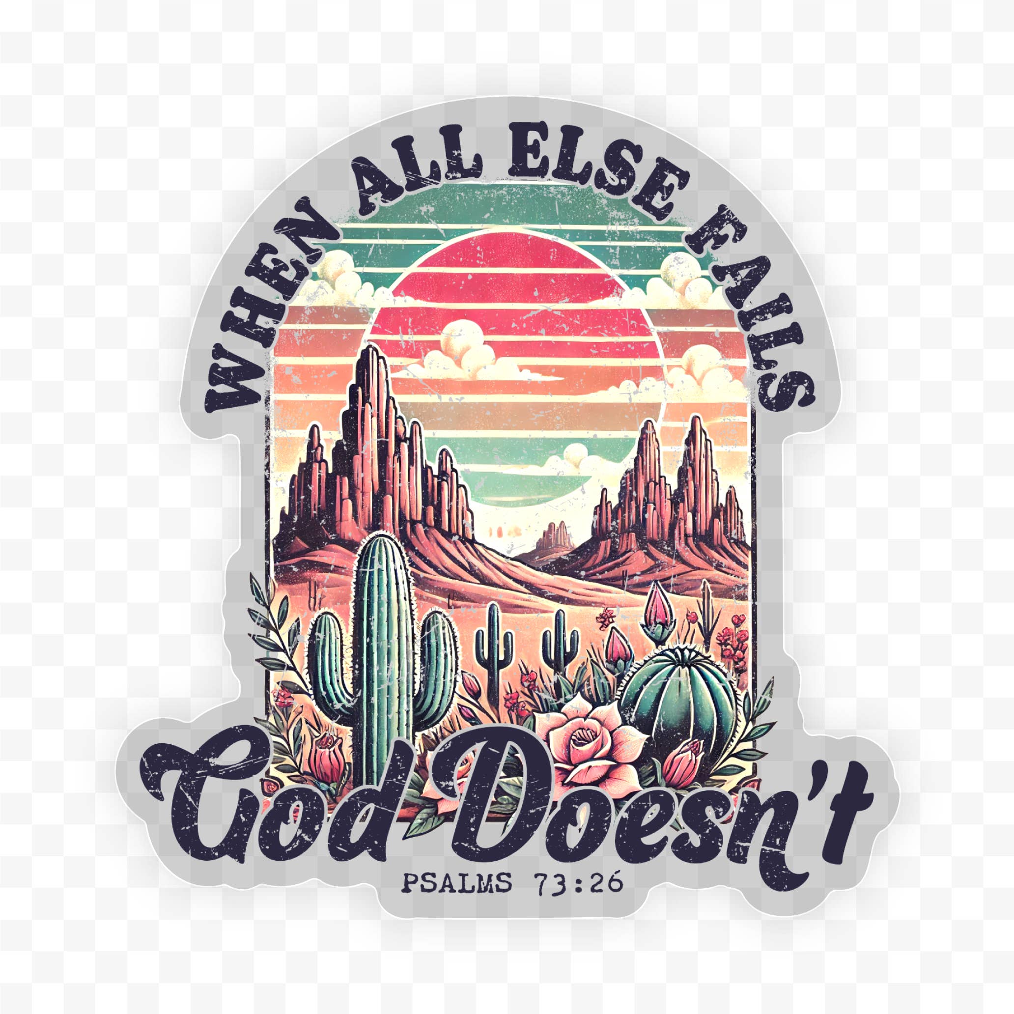 When All Else Fails God Doesn't Clear Vinyl, Sticker, 3x3 in – The Localist