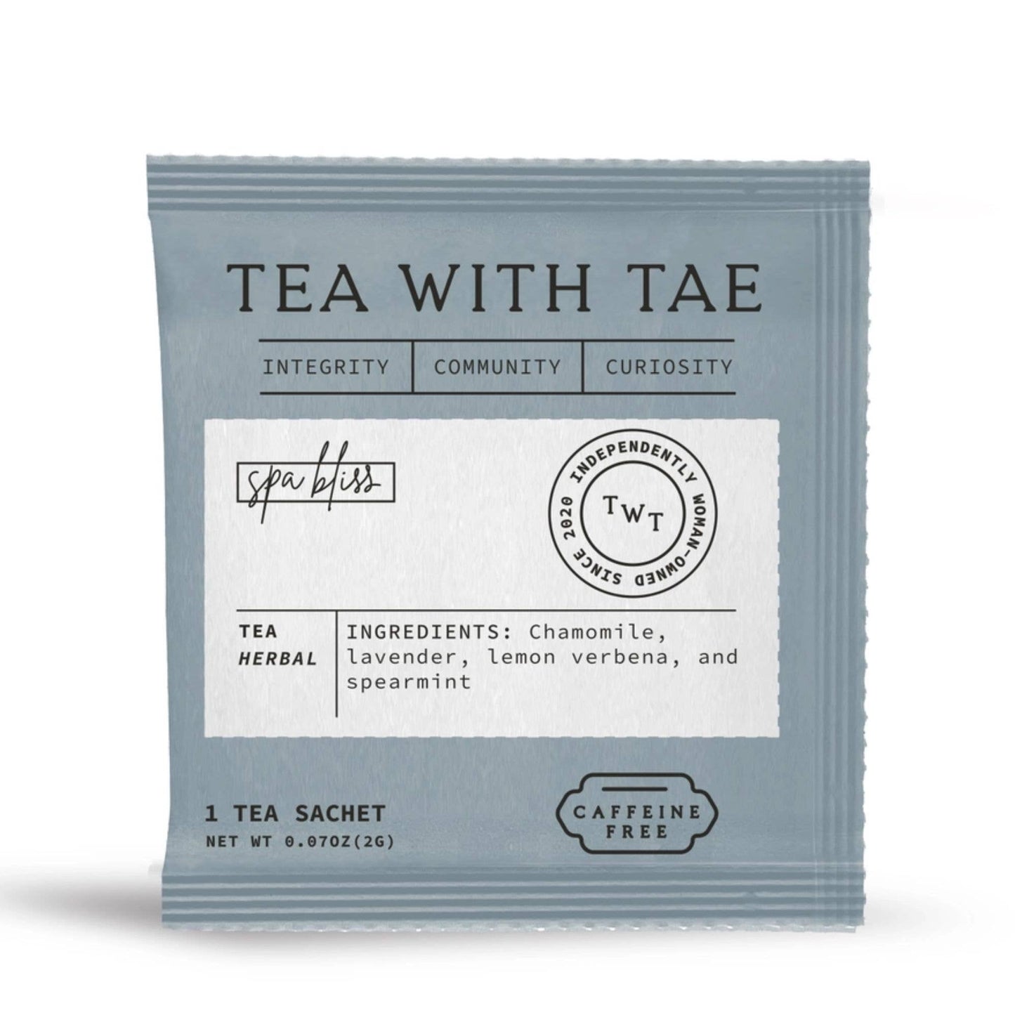 Spa Bliss Herbal Relaxing Tea - Individually Wrapped Tea Bag