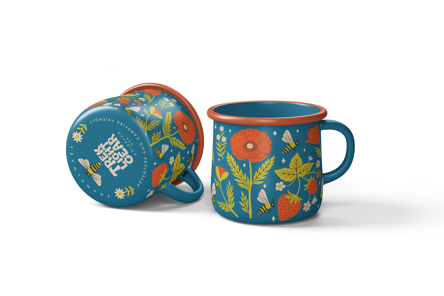 Enamel 16oz Coffee & Camp Mug-Garden Buzz