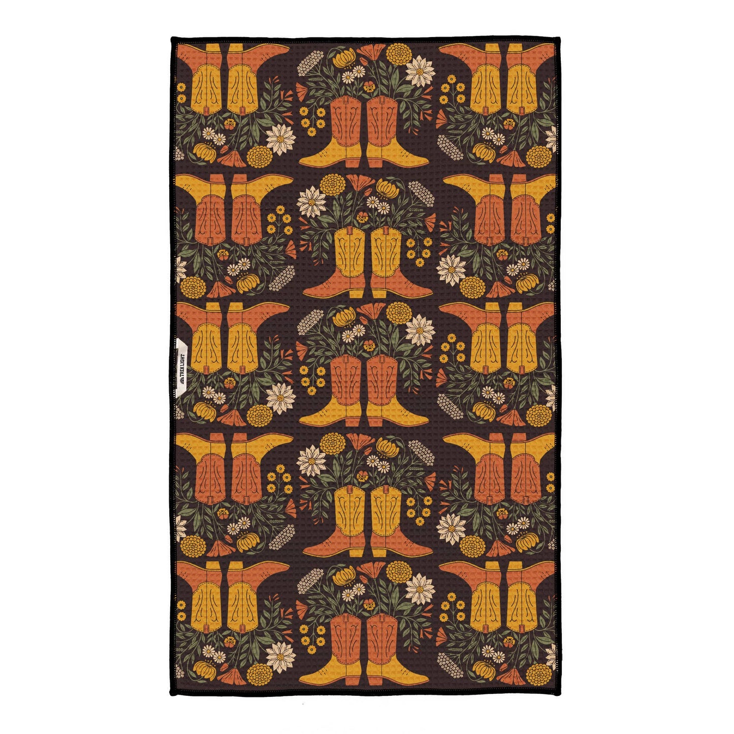 Kitchen Tea Towel Quick Dry-Western Bloom Boots & Flowers