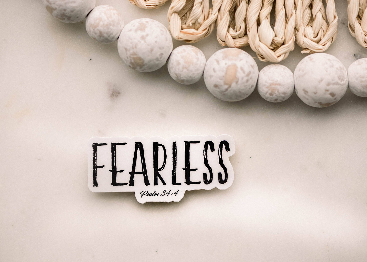 Fearless Christian Vinyl Sticker, 3x1 in