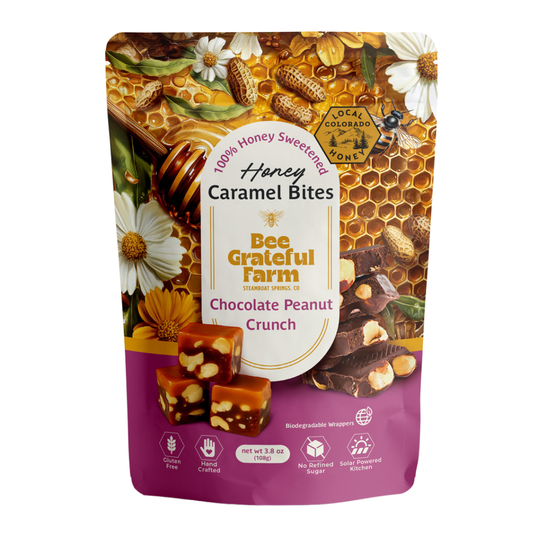 Chocolate Peanut Crunch Honey Caramel Bites