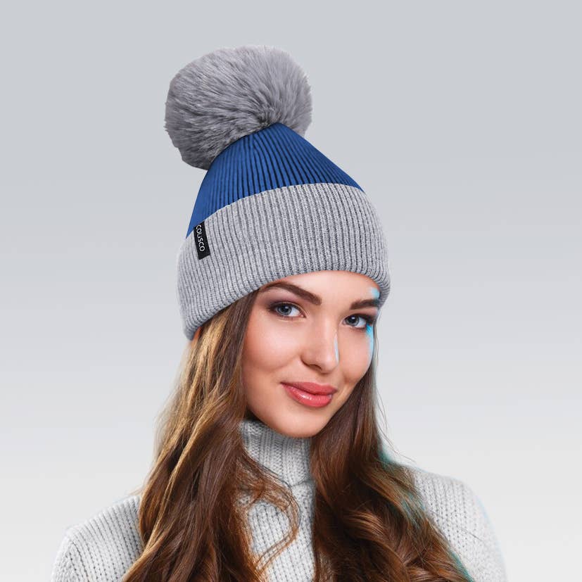 Pom Pom Beanie Hat, Soft Warm Winter Beanies for Women