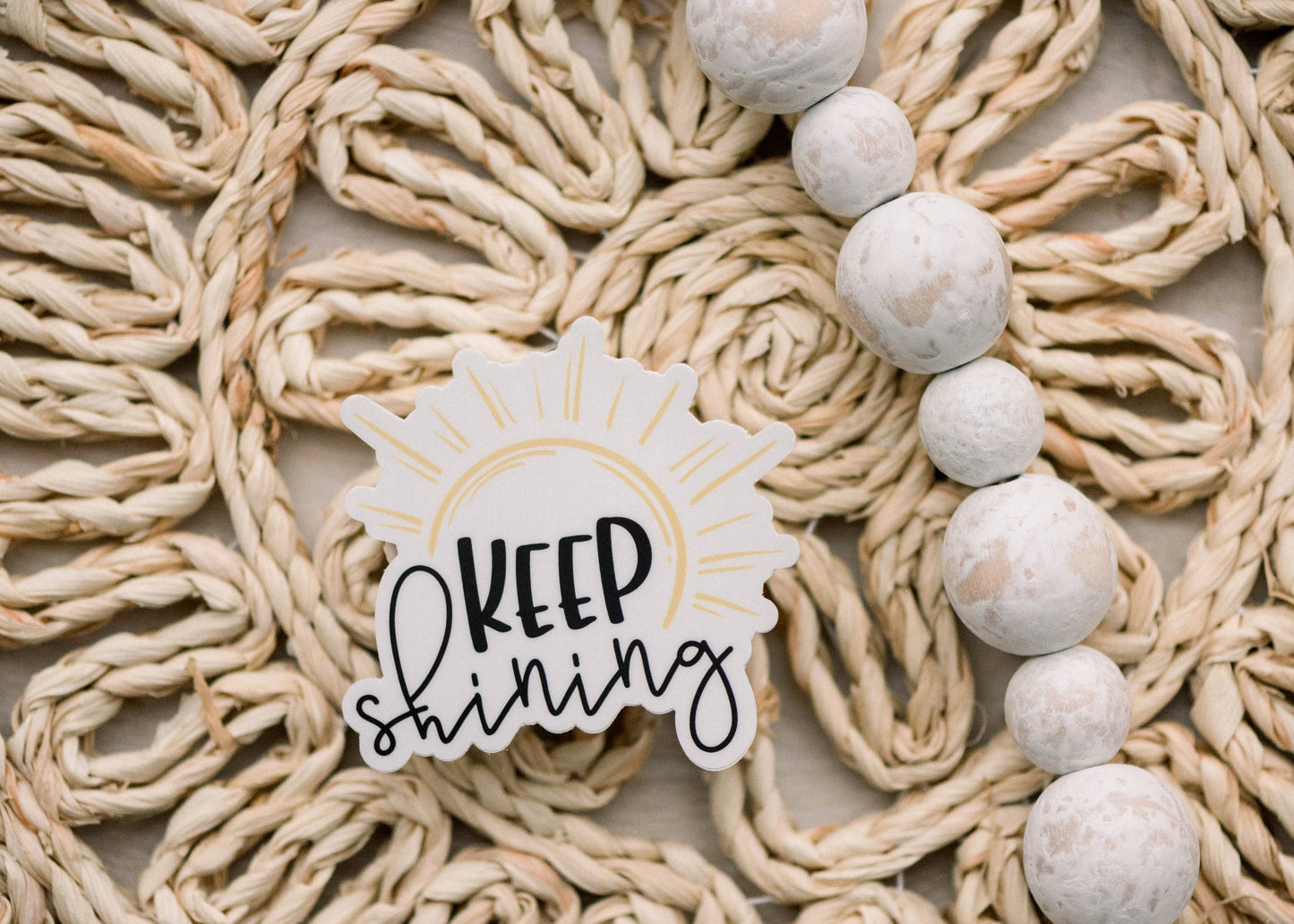 Keep Shining Vinyl Sticker, 3x3 in