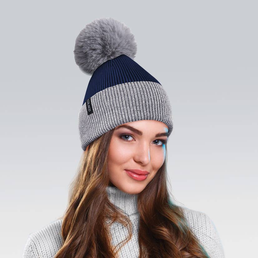 Pom Pom Beanie Hat, Soft Warm Winter Beanies for Women