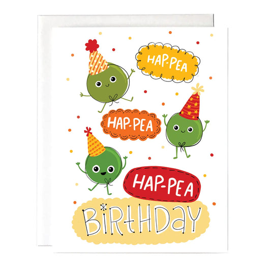 "Hap-Pea Birthday" Greeting Card