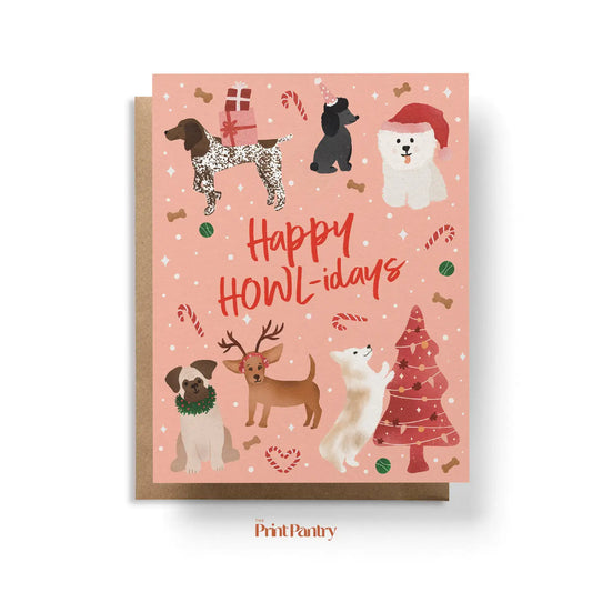 "Happy Howl-idays" Greeting Card