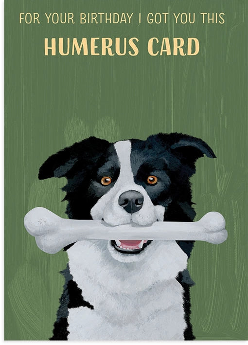 "For Your Birthday I Got You This Humerus Card" Greeting card