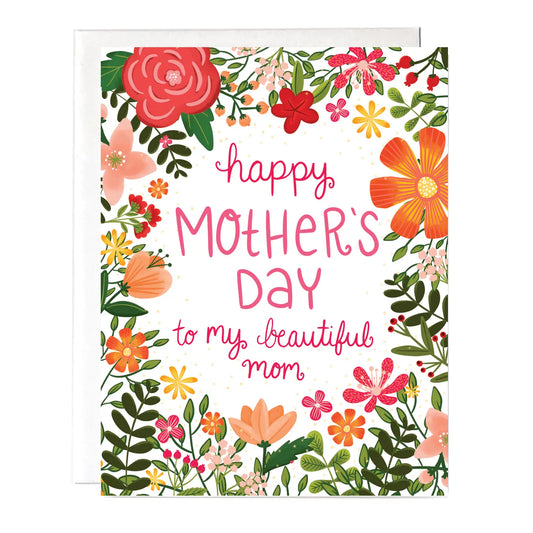 "Happy Mother's Day to My Beautiful Mom" Greeting Card