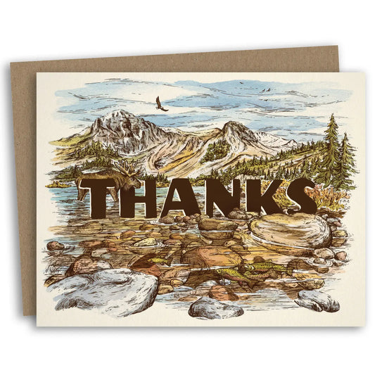 Alpine Lakes Thanks Greeting Card