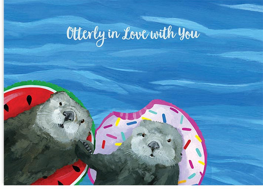 "Otterly In Love With You" Greeting card