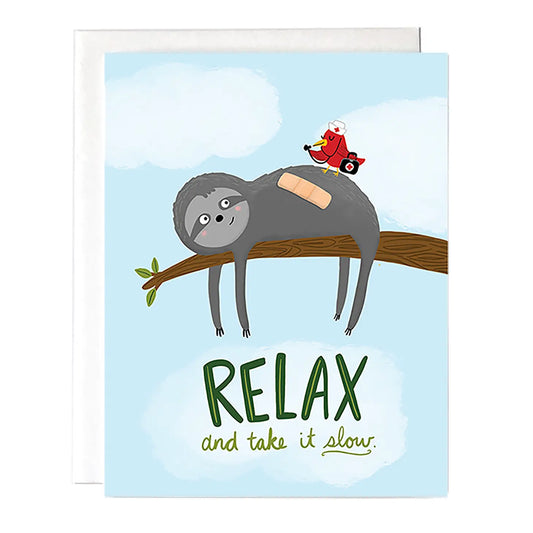 "Relax and Take It Slow" Greeting Card