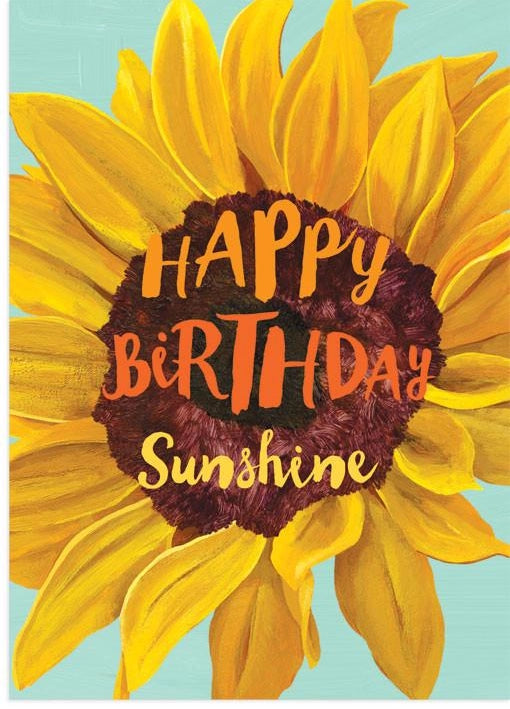 "Happy Birthday Sunshine" Greeting card