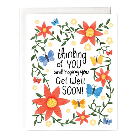 "Thinking of You and Hoping You Get Well Soon" Greeting Card