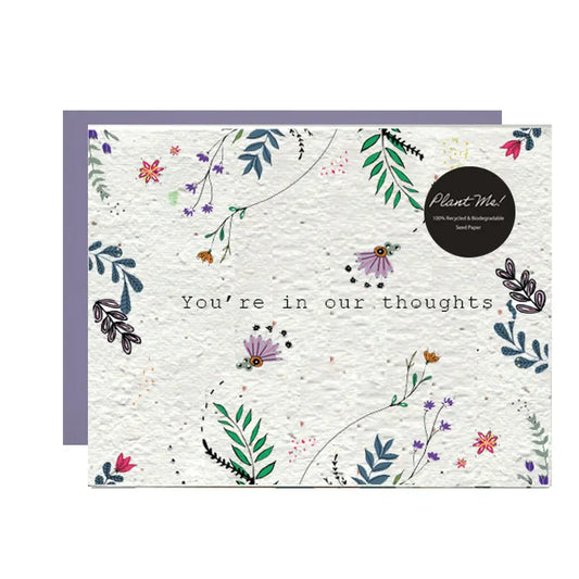 "You're in Our Thoughts" Plantable Seed Greeting Card