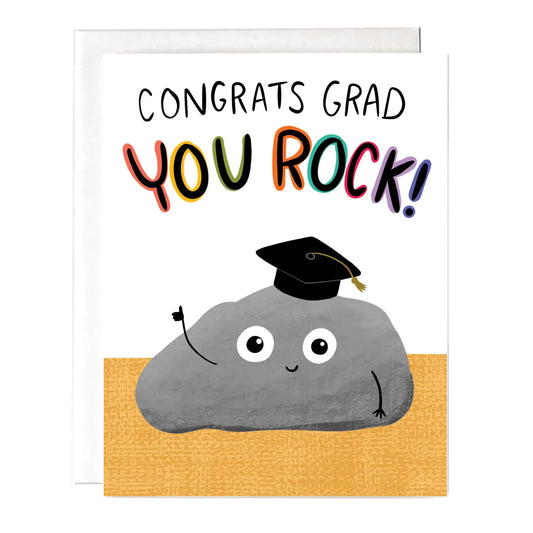 "Congrats Grad! You Rock!" Greeting Card